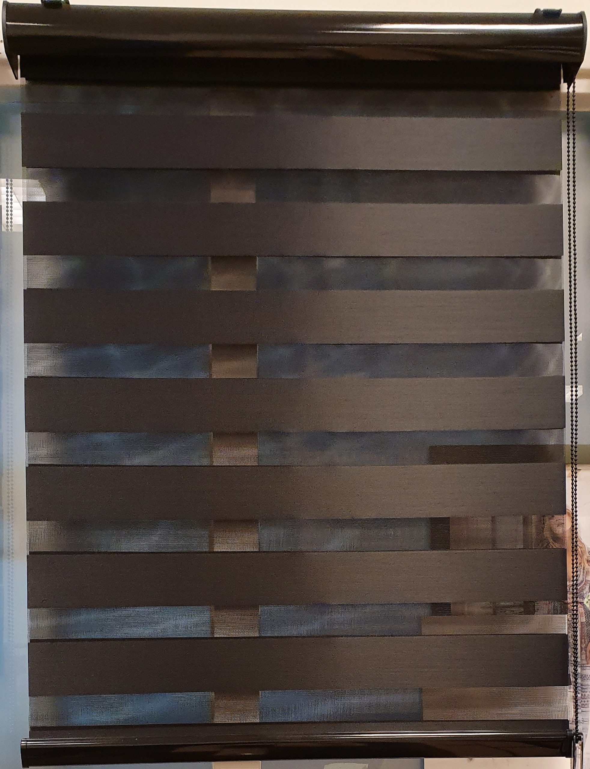 Duo Rolgordijn Lichtdoorlatend Zwart